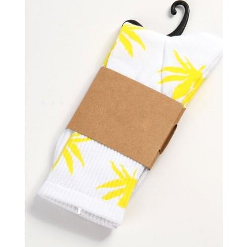 High Quality Harajuku chaussette Style Weed Socks For Women Mens Cotton Hip Hop Maple Leaf Socks Man Meias Mens Calcetine