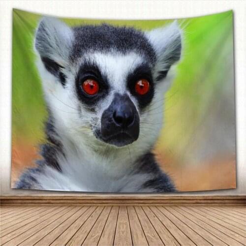 Animal Lemur Tapestry Wall Hanging Tapestries Farmhouse Home Party Wall Cover Decor College Dorm Wall Carpet New Arrival