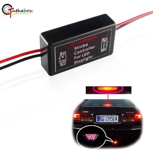 1PCS GS-100A LED Brake Stop Tail Light Strobe Flash Module Controller Box For Car Truck 3rd Brake or High Mount Clearance Lamp