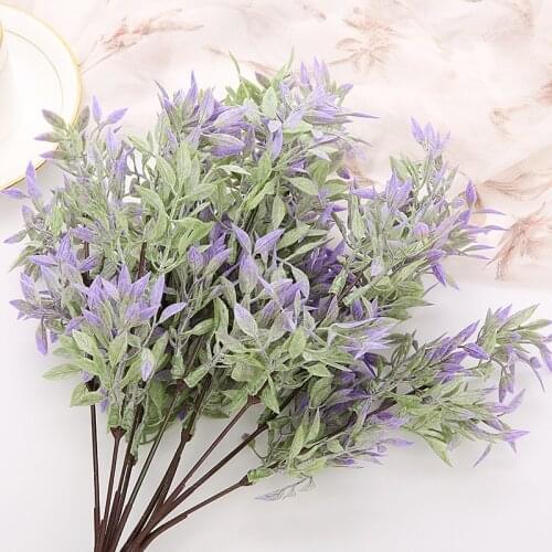 1pc Artificial Plant Pepper Grass Background Wall Potted Flower Arrangement Materials Wedding Home Decor Fake Flower