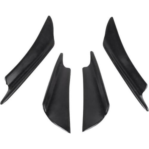 4PCS Universal Car Front Bumper Lip Splitter Fins Body Spoiler Canards Refit Kit