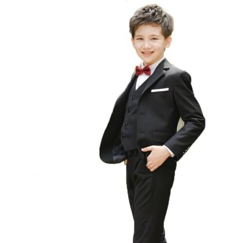 5pcs Boys Formal suits sets Children Tuxedo Dress Wedding Outfits Kids Blazer Performance Prom Costume Flower Boys Clothing Sets