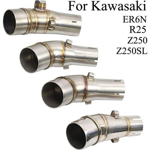 ER6N R25 Z250 Z250SL Motorcycle Middle Exhaust Pipe Connect Adapter For Kawasaki ER6N R25 Z250 Z250SL AK063