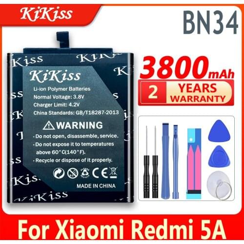 3800mAh BN34 Phone Battery for Xiaomi Redmi 5A Battery BN 34 BN-34 for Xiao Mi Redmi Hongmi 5A