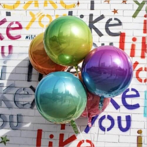 22Inch Gradual Change Color 4D Aluminum Film Balloon Wedding Birthday Party Decoration Anniversary