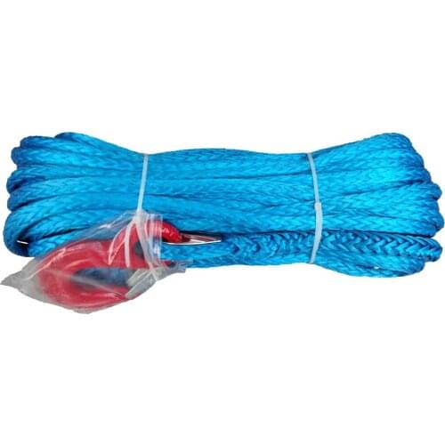 Free Shipping YZHYRN 10mm x 30m 3/8" x 100' ATV UTV 4WD synthetic winch rope cable line with thimble sheath with hook