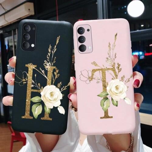 For Oppo Reno 4 Pro Case Cover Letter Painted Silicone Soft TPU Shockproof Bumper Back Cover Reno4 4Pro Reno 4 Pro 5G Phone Case
