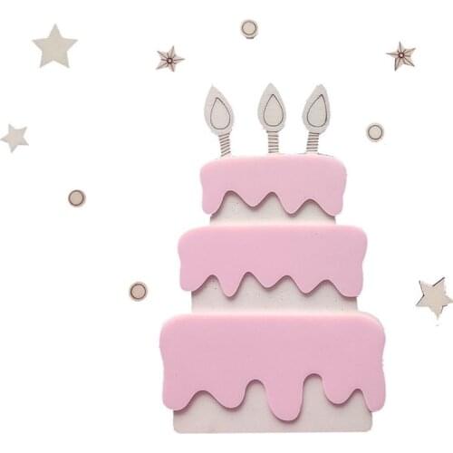 Wooden Happy Birthday Party Decoration Background Wall Ornaments Signs Stickers Photo Props 69HE