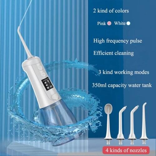350ml Oral Irrigator Portable Dental Irrigator 3 Modes LCD Water Flosser For Teeth Waterproof Elctric Dental Water Jet