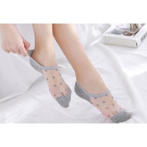 Glass silk toe socks crystal silk socks classic cotton breathable socks 6 pairs/lot