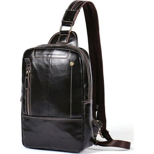 Leather Mens Shoulder Travel Bag Crossbody Bags for Men Anti Theft Chest Bag Casual Messengers Bag Men Bags