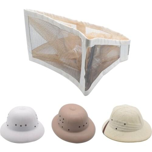 Beekeeper Tool Sting-less Binding Square Folding Veil with Helmet Included