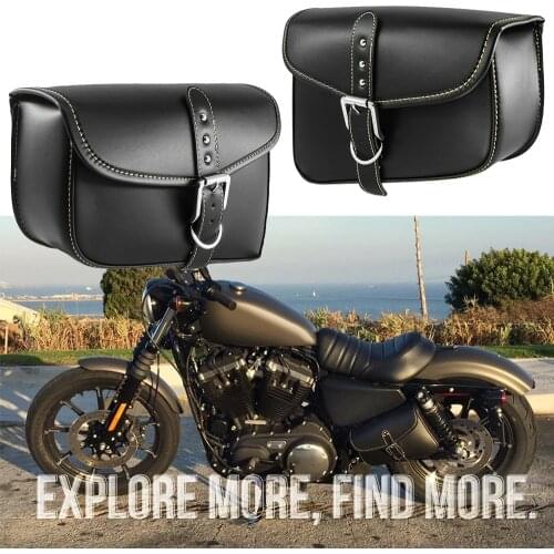 Motorcycle Bag PU Leather Saddlebags For Harley Swingarm Bag Sportster XL883 XL1200 XL 883 1200 Saddle Left Right Side Tool Bags