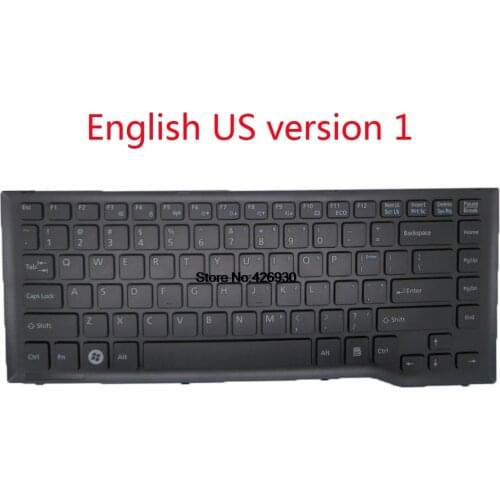 Laptop US Keyboard For Fujitsu For Lifebook LH522 LH532 LH532A LH532B LH532C CP575204-01 English US version 1/2 New