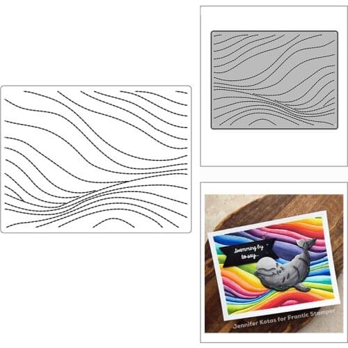 New Stitched Currents Wavy Line Craft Embossing Mold 2021 Metal Cutting Dies for DIY Decorative Scrapbooking Album Card Making