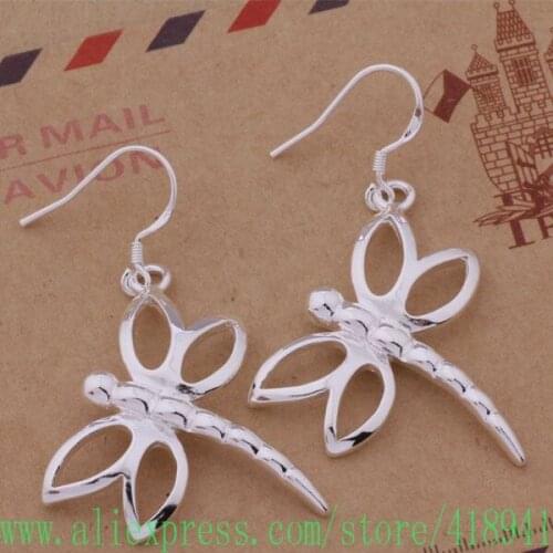 Silver Plated earrings , Silver Plated fashion jewelry , wonderful dragonfly /elxandea bmzakega AE425
