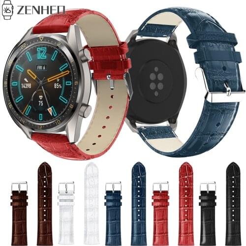 22mm Genuine Leather Strap For Huawei Watch GT Bracelet Replacement Watch Band For Samsung Gear S3 Frontier/Classic Watchband