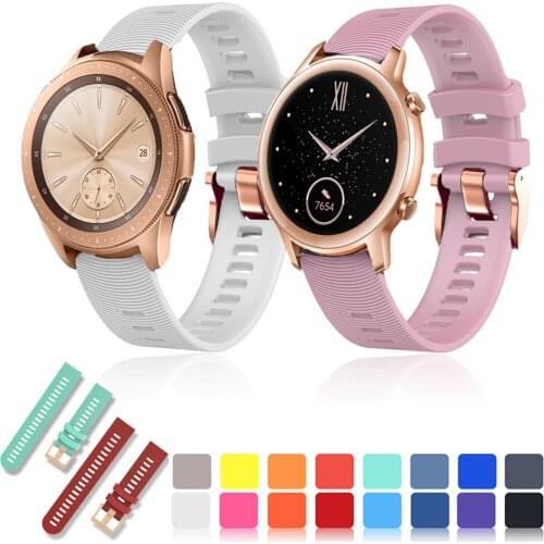 For Garmin 245 Straps Silicone Watch Band For Samsung Galaxy Watch 3 41mm/Galaxy Watch 42mm Bracelet Huami GTR 42mm Amazfit GTS