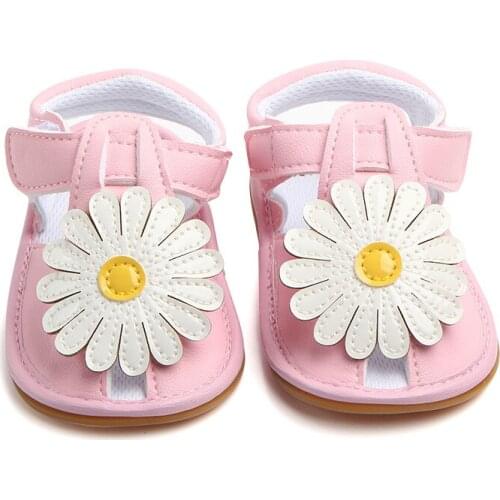 0-18M pu leather baby girl sandals 2018 fashion sunflower toddler infant sandals newborn baby summer shoes F18