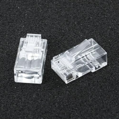 50Pcs CAT6 Plug EZ RJ45 Network Cable Modular Pass Through Connector Plugs 8P8C Good elasticity of the clip rj45