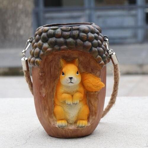 Solar Squirrel Hanging Light Garden Small Animal Statue LED Lamp Outdoor Garden Landscape Decoration Ornament Light