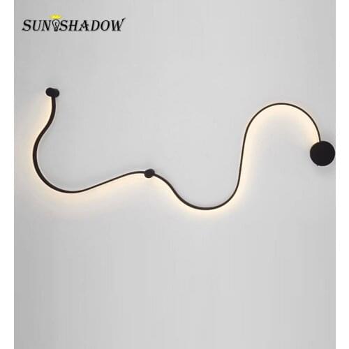 Modern Led Wall Light Black&White Creative Sconce Wall Lamp for Living room Bedroom Dining room Kitchen Bedside&Corridor Lights