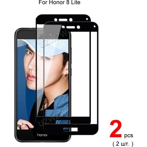 2pcs For Honor 8 lite Glass Full Cover Tempered Glass For Honor 8 lite Screen Protector Protective Glass