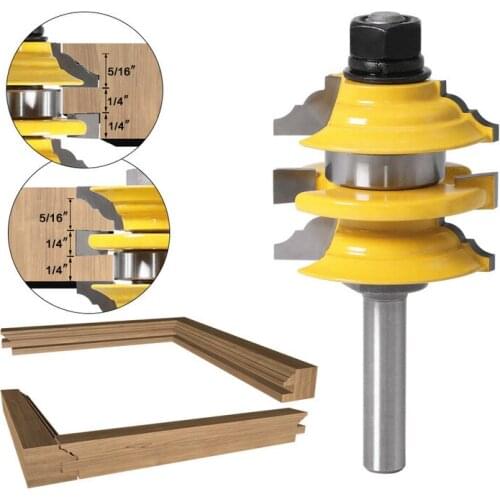 1 PCS 8MM Shank Rail & Stile Router Bit Ogee Stacked Wood Cutting Tool woodworking router bits