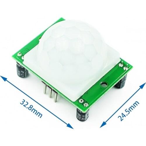 10pcs/lot HC-SR501 Human body infrared sensor module pyroelectric sensor imported probe red and blue board optional