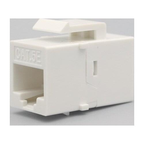 100pcs CAT5E RJ45 Keystone Jack Female Modules Coupler Insert Snap-in Connector Socket Adapter Port For Wall Plate Outlet Panel