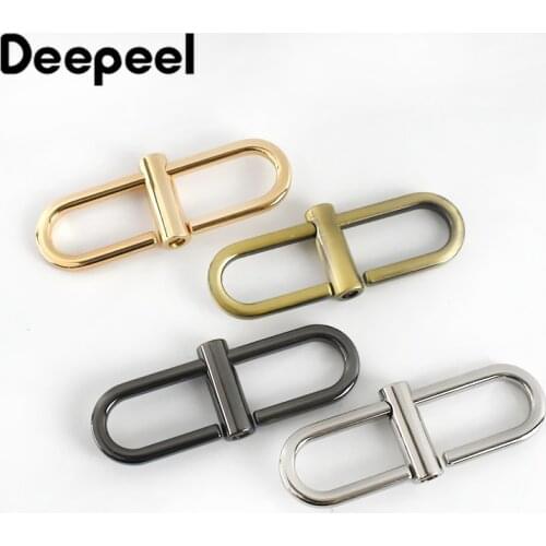 Deepeel 2/6pcs 68X20.5mm Fashion Bags Chain Handle Connection Buckle Metal Ring Adjust Hook DIY Leathercrafts Hardware Accessory