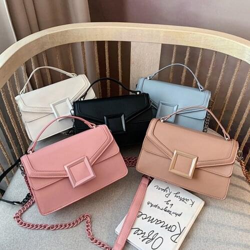 2021 New Brand Crossbody Bag For Women Fashion Designer Square Buckle Female Shoulder Bag Female Handbags Purses With Handle