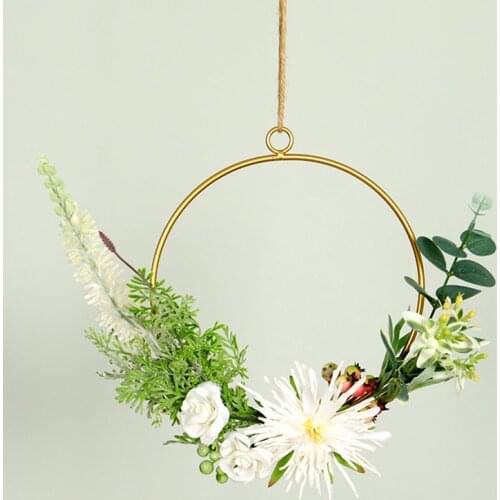 60cm Metal Wedding Flower Hoop Portable single ring Artificial Flower Loop balloon Home Decoration Christmas Party Decoration