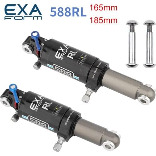 EXAform Bicycle Dual Air Shock Absorber 165mm 185mm Aluminum Alloy Lockable Damping Adjustment Mountain Bike Rear Shock Absorber