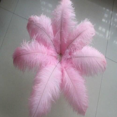 Free shipping 10 PCS beautiful natural pink ostrich feather 50-55 cm / 20 to 22 inches
