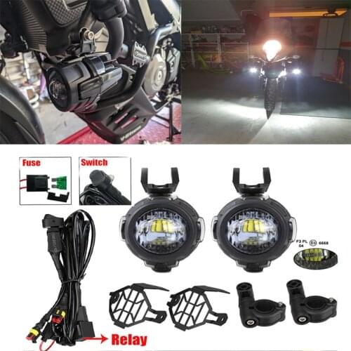 Fog Lights Motorcycle Accessories LED Auxiliary Fog Light Driving Lamp For BMW R1200GS F800GS F700GS F650 K1600