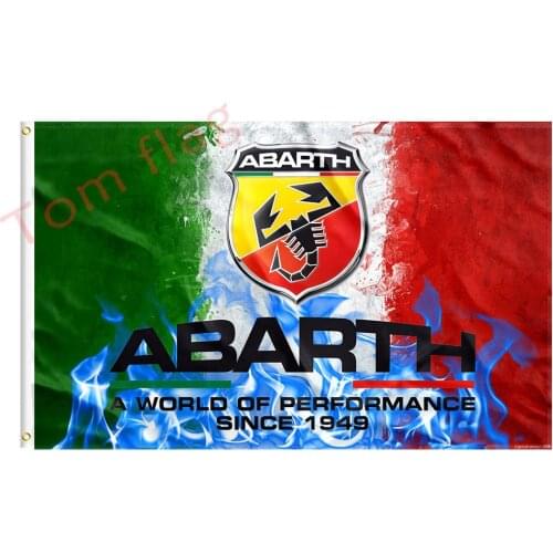 90x150cm Fiat Abarth Car Flag, 3x5ft Polyester Scorpion Flag