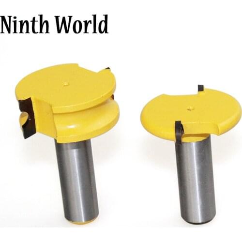 2pcs Milling Cutter Woodworking Molding Router Bit 1/4 1/2 Inch Tenon Cutter Set T Shank Wood Carving Cutting Wood Work CNC Tool