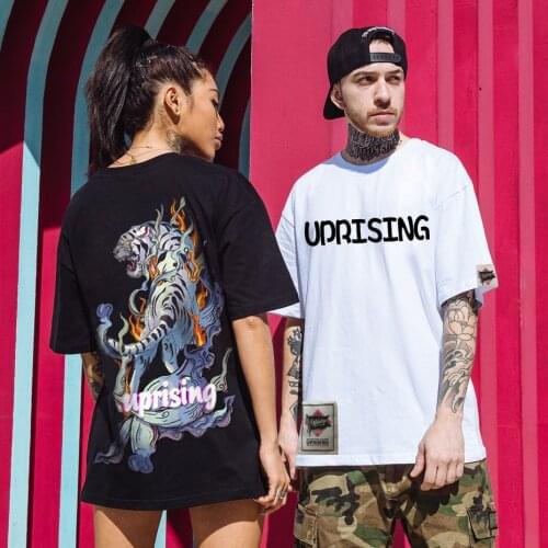 Mens T-Shirt New Streetwear Summer Cotton T Shirt Hip Hop Fashion Tiger Animal Print Gym Woman Casual Tees Tops T Shirts