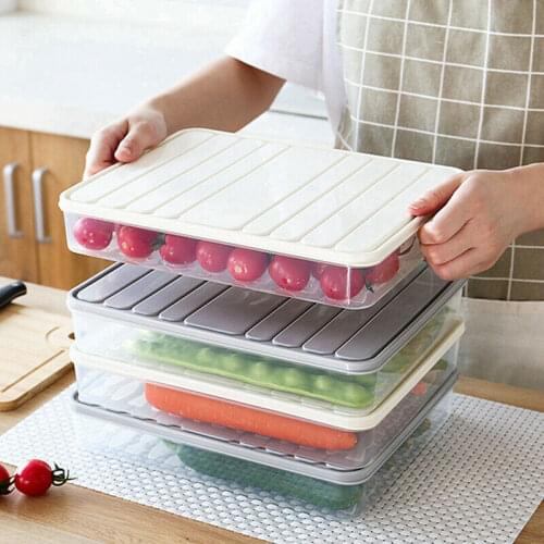 Refrigerator Food Fruit Storage Box Container Lid Sealed Food Fresh Organiser