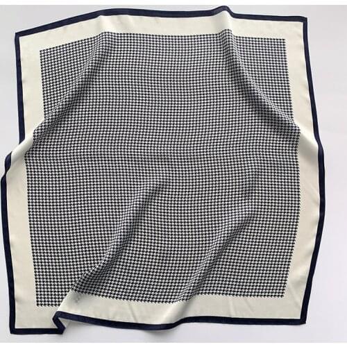 70*70cm Square 100% Silk Scarves Women Foulard plaid Scarf Ladies Shawl Wrap Female Hijab Poncho beach Bandana Lady Pashmina