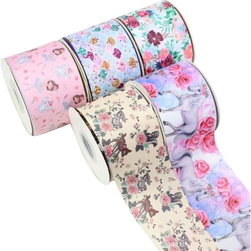 Mini Toxica Cactus Independence Day Cartoon Printed Grosgrain Ribbon Party Decoration 10 Yards DIY Bow Bag Material Handmade