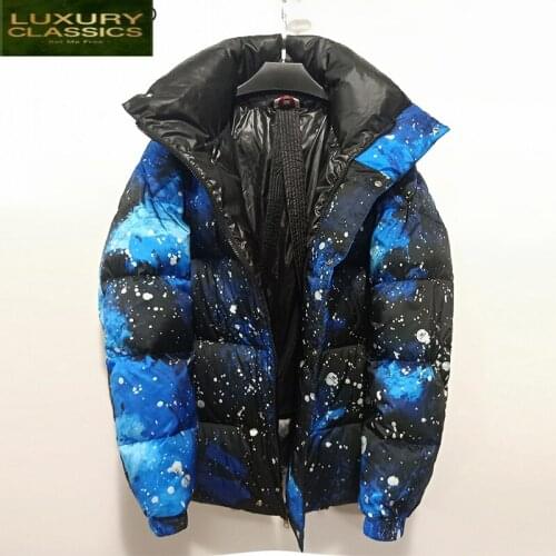 Down Fashion Jacket Mens Man Clothes 2021 Streetwear Thick 90%Duck Down Jacket Casual Warm Coat Male Hiver Casaco LW2254