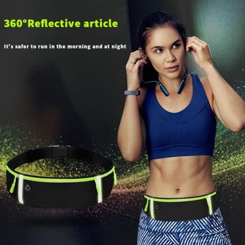 2020 new waist bag outdoor waterproof pockets travel universal mobile phone bag sports pockets running bag Night reflection