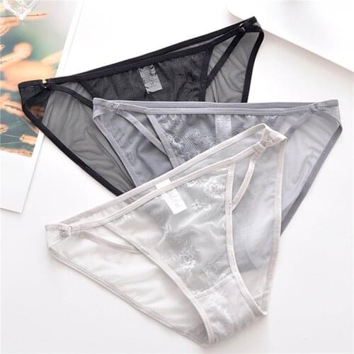 Transparent Female Panties See Through Mesh Underwear Woman Sexy Seamless Briefs Ladies Solid Thin Underwear Low Rise