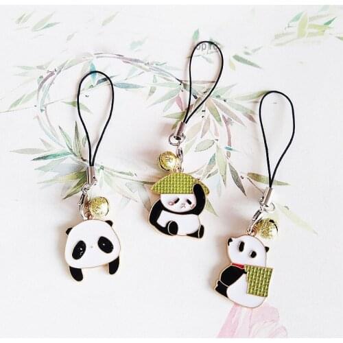 Cute Panda Decor Strap Lanyards for IPhone/Samsung Kawaii Keys Mobile Phone Strap Hanging Rope Smartphone Charm