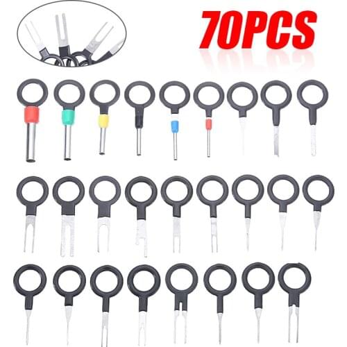 70pcs Car Terminal Removal Tool Wire Plug Connector Extractor Puller Release Pin Extractor Kit For Auto Plug Repair Tool