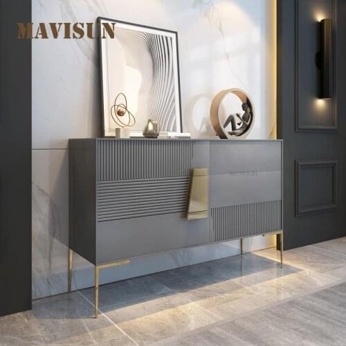 Italian Living Room Porch Cabinet Modern Minimalist Buffet Storage Side Cabinet With Six Drawers Floor Stand Kitchen Cupboard