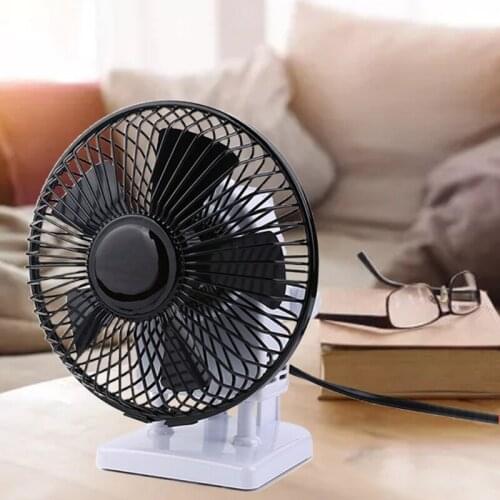 EU Plug AC 220V-240V 2 Speed 13W Electric Fan Table Fan with Switch 5-inch Desk Fan Personal Fan for Home Office Desktop