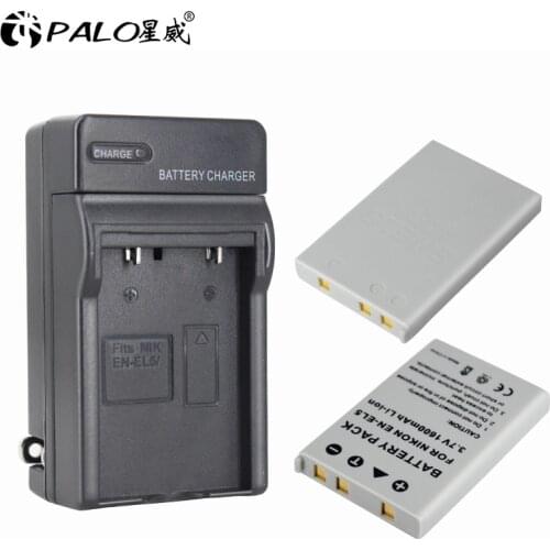 EN-EL5 ENEL5 EL5 Battery & LED Dual USB Charger for Nikon Coolpix P530 P520 P510 P100 P500 P5000 P5100 P6000 3700 4200 Camera